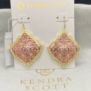 NWT KS Kirsten Earrings In Rose Gold Filigree